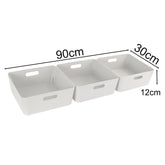 Unterbett Schubladen Organizer Set - 12 cm hoch passend für Bettkasten 30x90cm - Bett Aufbewahrung